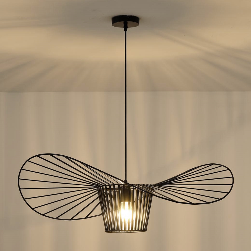 Suspension filaire OGGI 1xE27/40W/230V d. 80 cm noir