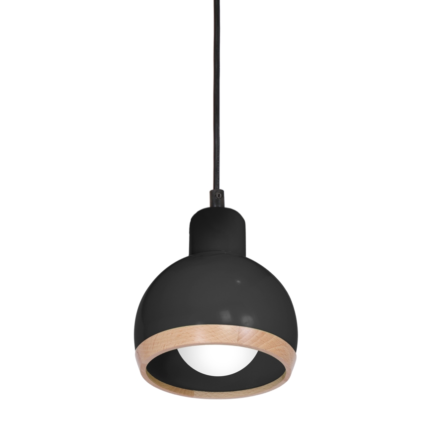 Suspension filaire OVAL 1xE27/60W/230V noire