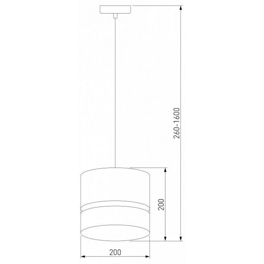 Suspension filaire PAGLIA 1xE27/60W/230V blanc