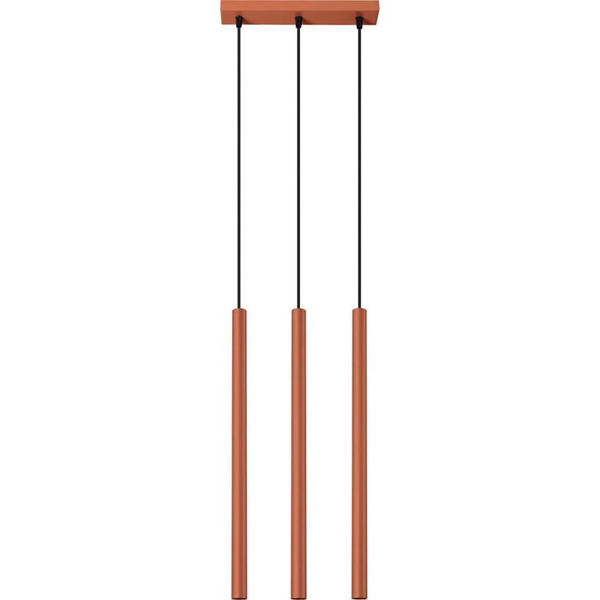 Suspension filaire PASTELO 3xG9/8W/230V rouge