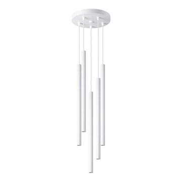 Suspension filaire PASTELO 5xG9/8W/230V blanc