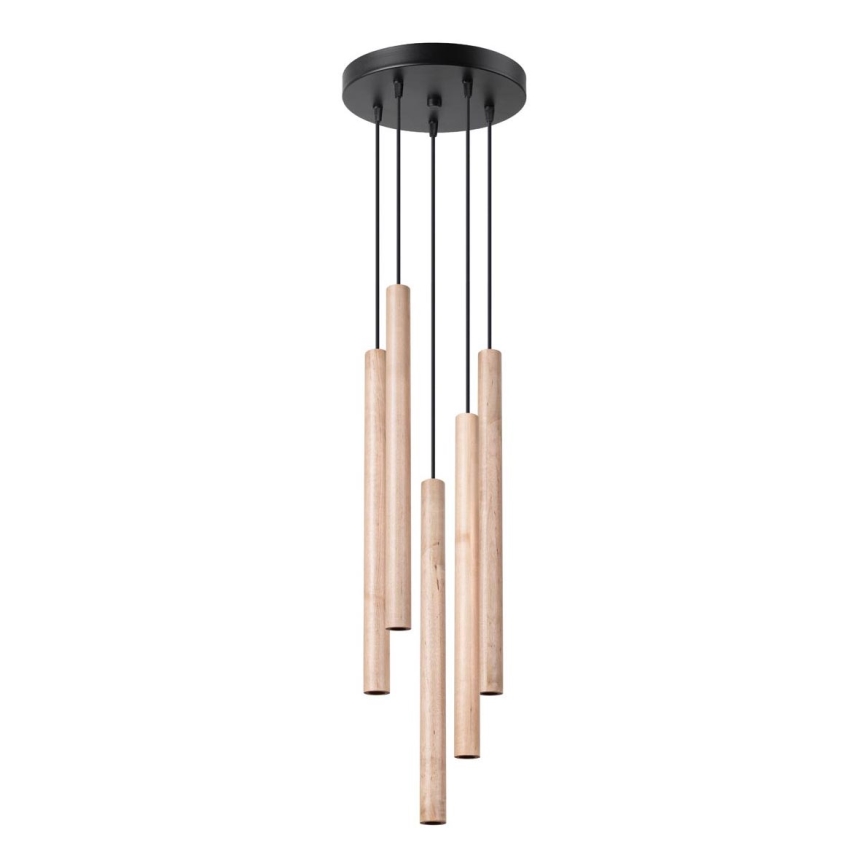 Suspension filaire PASTELO 5xG9/8W/230V hêtre