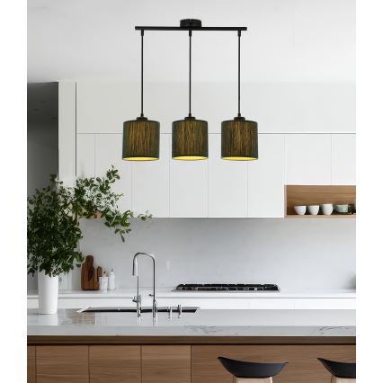 Suspension filaire PATTI 3xE27/60W/230V vert