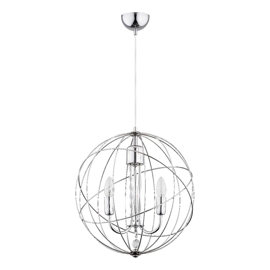 Suspension filaire PIKO 3xE14/10W/230V chrome brillant