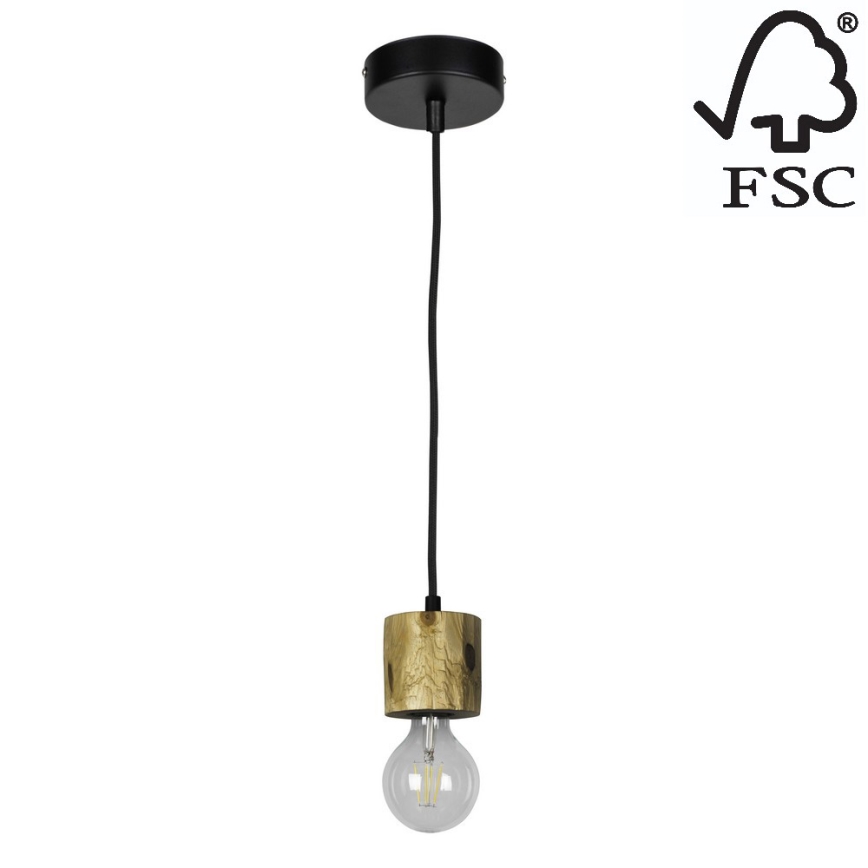 Suspension filaire PINO 1xE27/60W/230V pin - certifié FSC