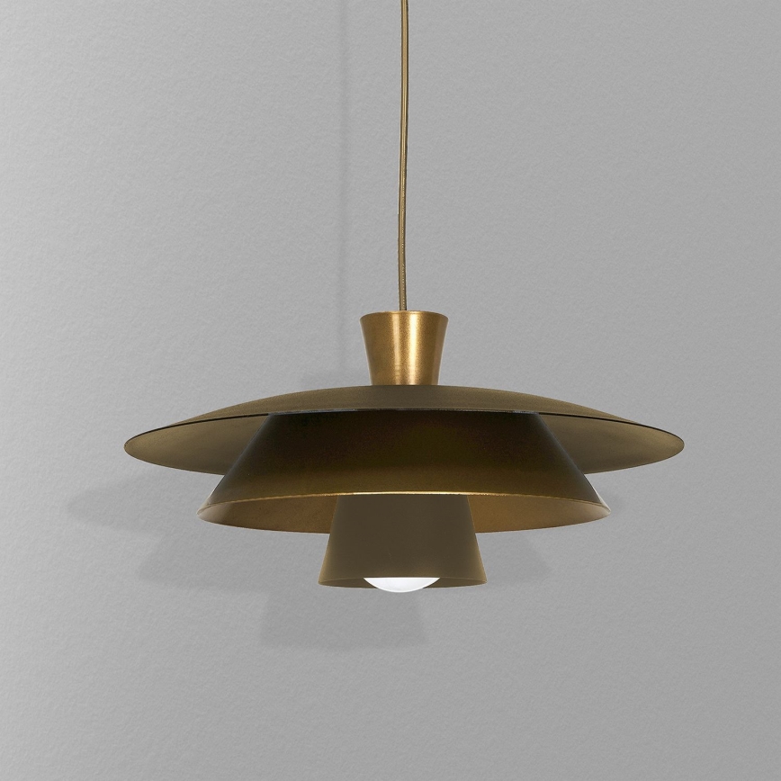 Suspension filaire PLATO 1xE27/15W/230V laiton/doré