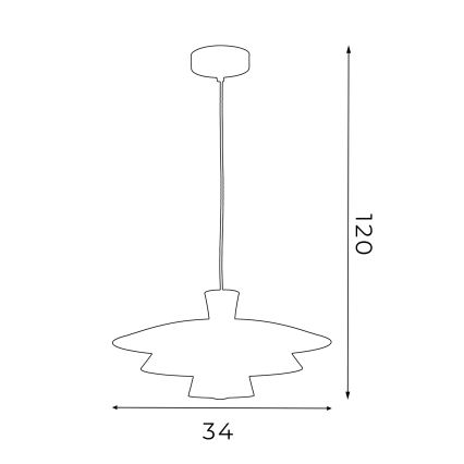 Suspension filaire PLATO 1xE27/15W/230V laiton/doré