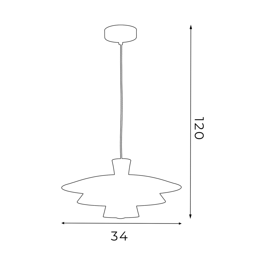 Suspension filaire PLATO 1xE27/15W/230V laiton/doré
