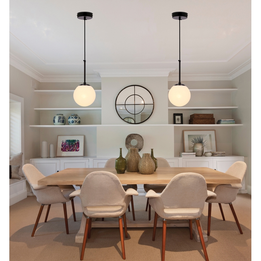 Suspension filaire POMPEI 1xE27/40W/230V noir