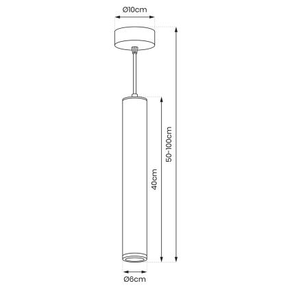 Suspension filaire PORTER 1xGU10/8W/230V blanc