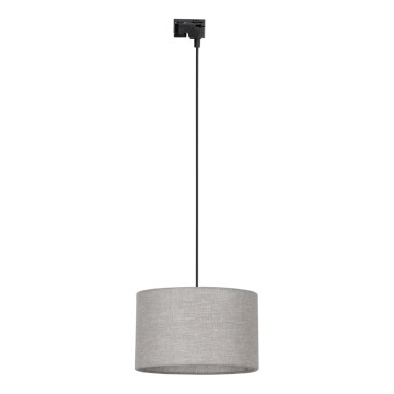 Suspension filaire pour système de rail monophasé TRACER 1xE27/15W/230V d. 38 cm noir/gris