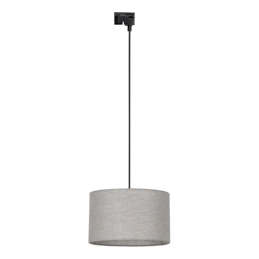 Suspension filaire pour système de rail monophasé TRACER 1xE27/15W/230V d. 38 cm noir/gris