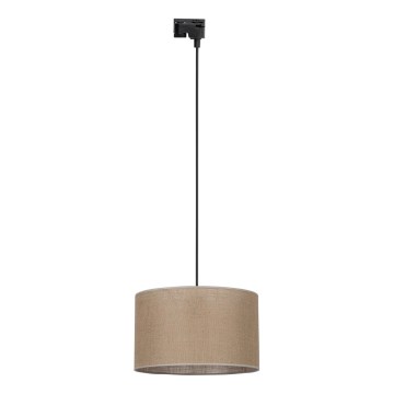 Suspension filaire pour système de rail monophasé TRACER 1xE27/15W/230V d. 38 cm noir/marron