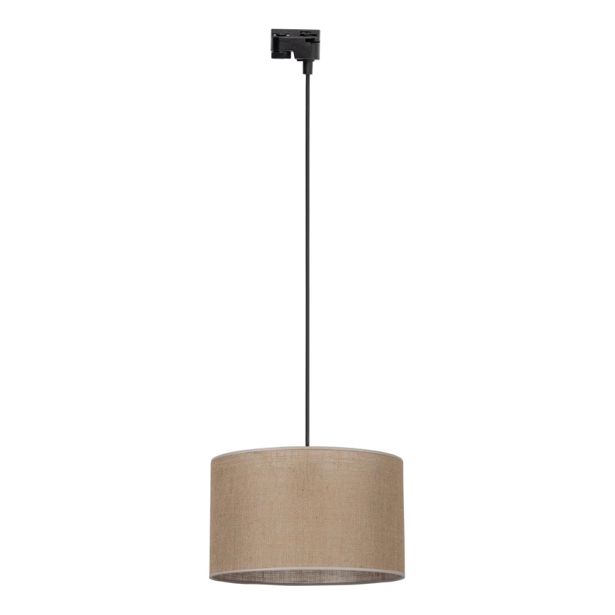 Suspension filaire pour système de rail monophasé TRACER 1xE27/15W/230V d. 38 cm noir/marron
