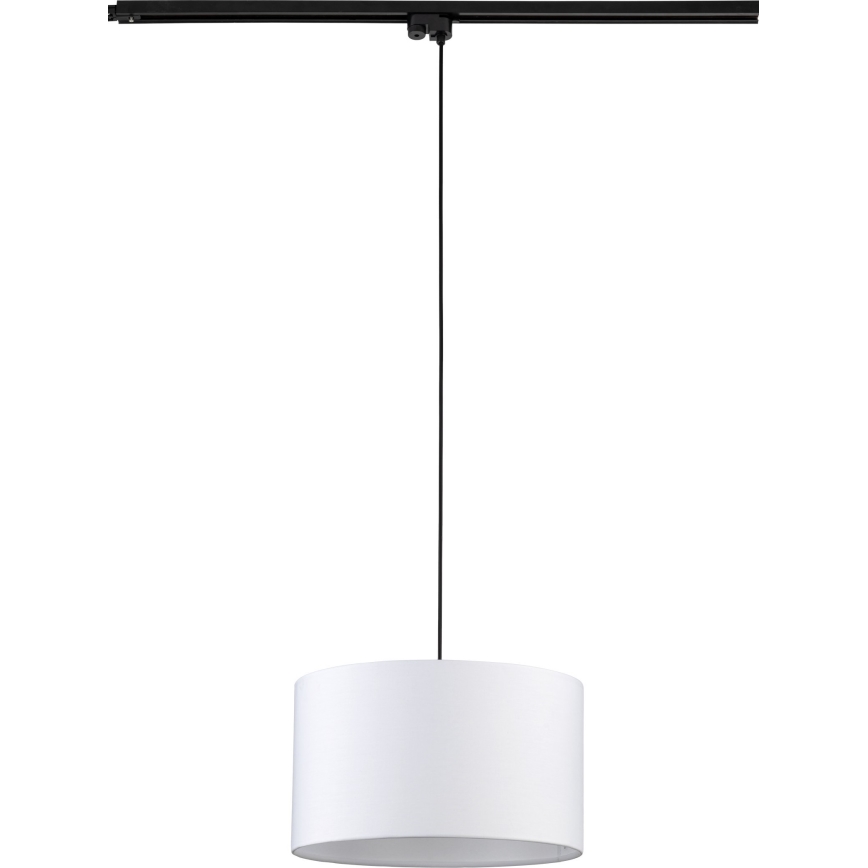 Suspension filaire pour système de rail monophasé TRACER 1xE27/15W/230V d. 38 cm noir/blanc