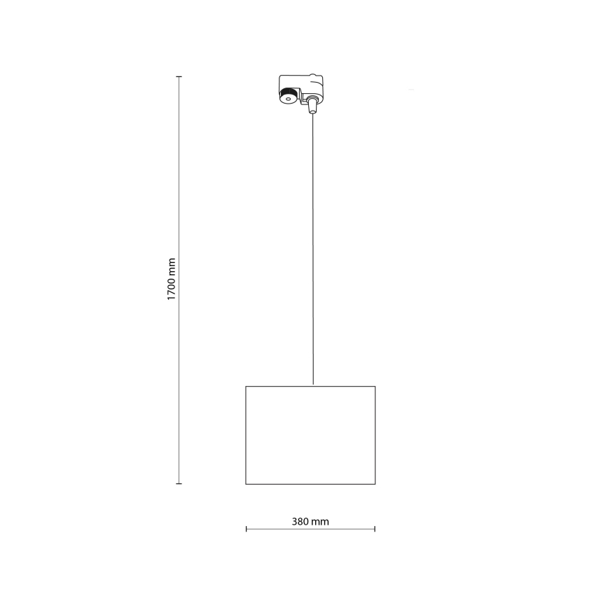 Suspension filaire pour système de rail monophasé TRACER 1xE27/15W/230V d. 38 cm noir/blanc