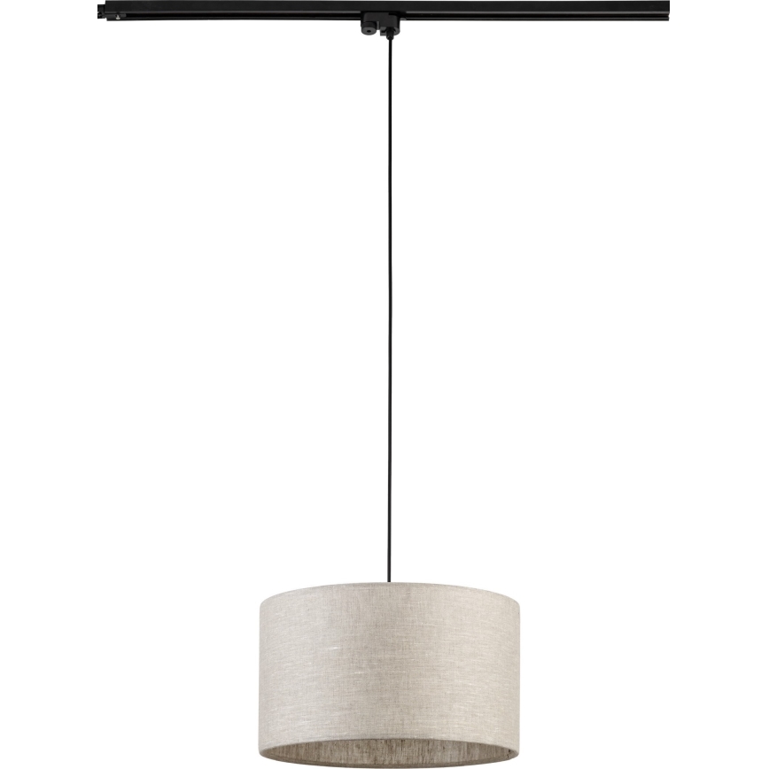 Suspension filaire pour système de rail monophasé TRACER 1xE27/15W/230V d. 38 cm noir/gris