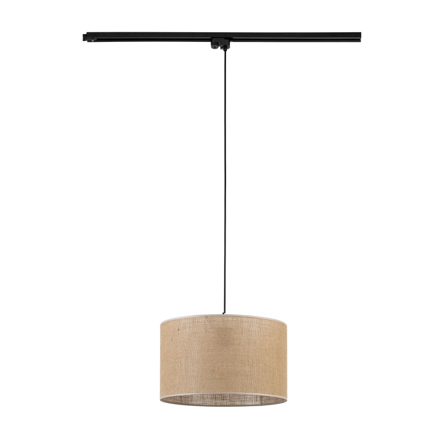 Suspension filaire pour système de rail monophasé TRACER 1xE27/15W/230V d. 38 cm noir/marron
