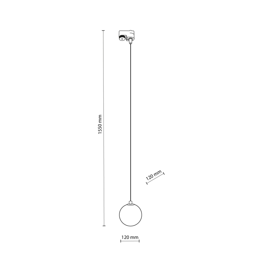 Suspension filaire pour système de rail monophasé TRACER 1xG9/8W/230V blanc