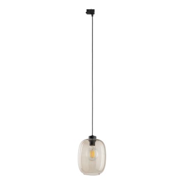 Suspension filaire pour système de rail triphasé ELIO 1xE27/15W/230V noir/fumé beige