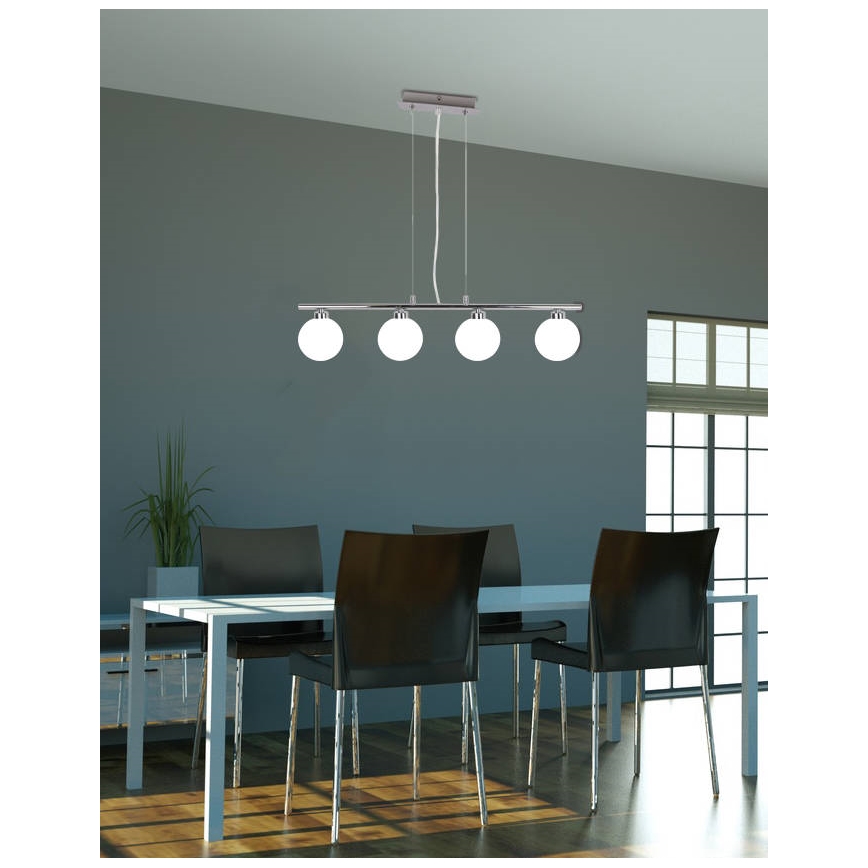 Suspension filaire RAISA 4xG9/40W/230V chrome brillant