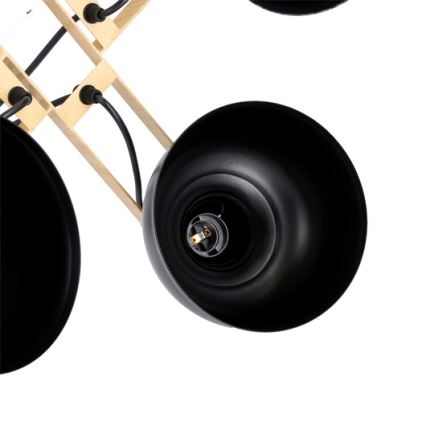 Suspension filaire RENO 4xE27/40W/230V noir/marron