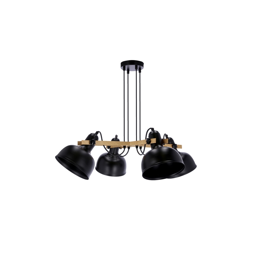 Suspension filaire RENO 4xE27/40W/230V noir/marron