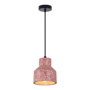 Suspension filaire RESIN 1xE27/11W/230V rose/noire