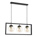 Suspension filaire REY 3xE27/7W/230V noir