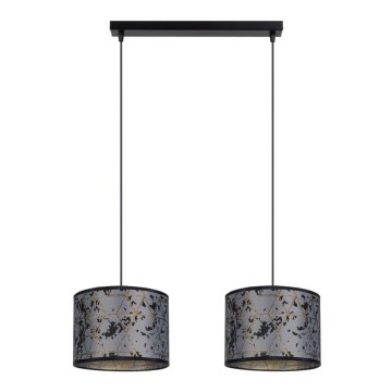 Suspension filaire REZO 2xE27/60W/230V grise