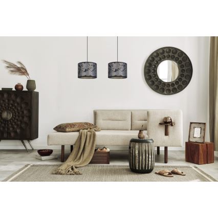 Suspension filaire REZO 2xE27/60W/230V grise