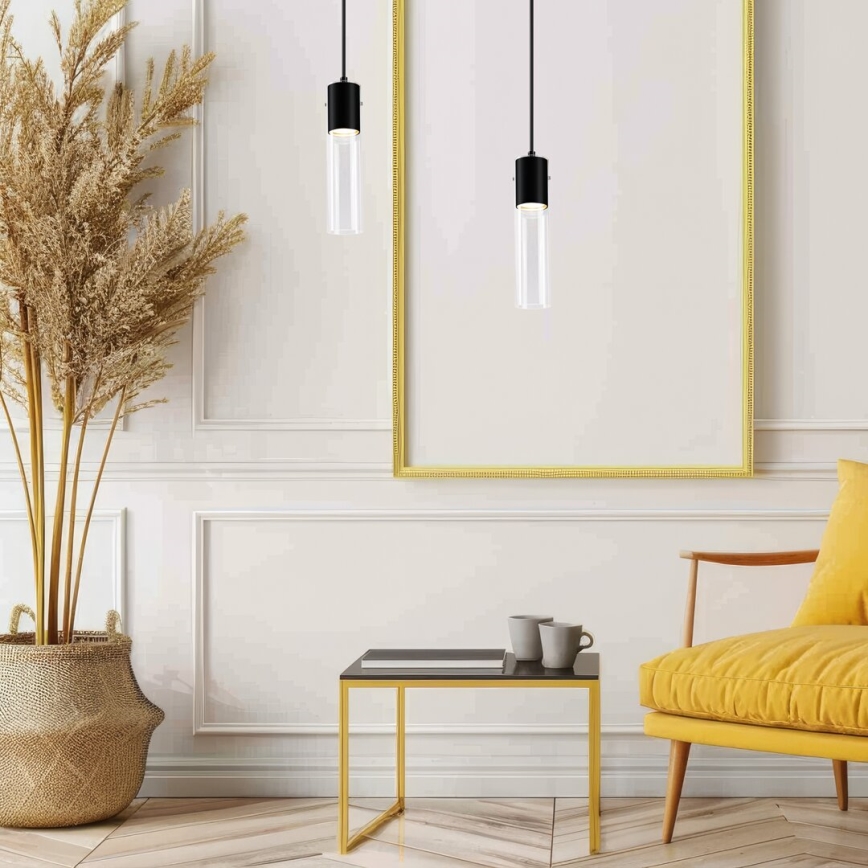 Suspension filaire RICKY 1xGU10/10W/230V noir