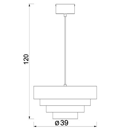 Suspension filaire RINGS 1xE27/15W/230V blanc
