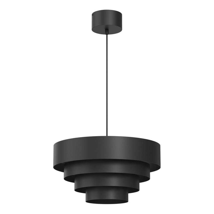 Suspension filaire RINGS 1xE27/15W/230V noir
