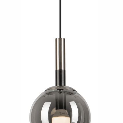 Suspension filaire ROLLO 1xE14/5W/230V chrome mat/fumé