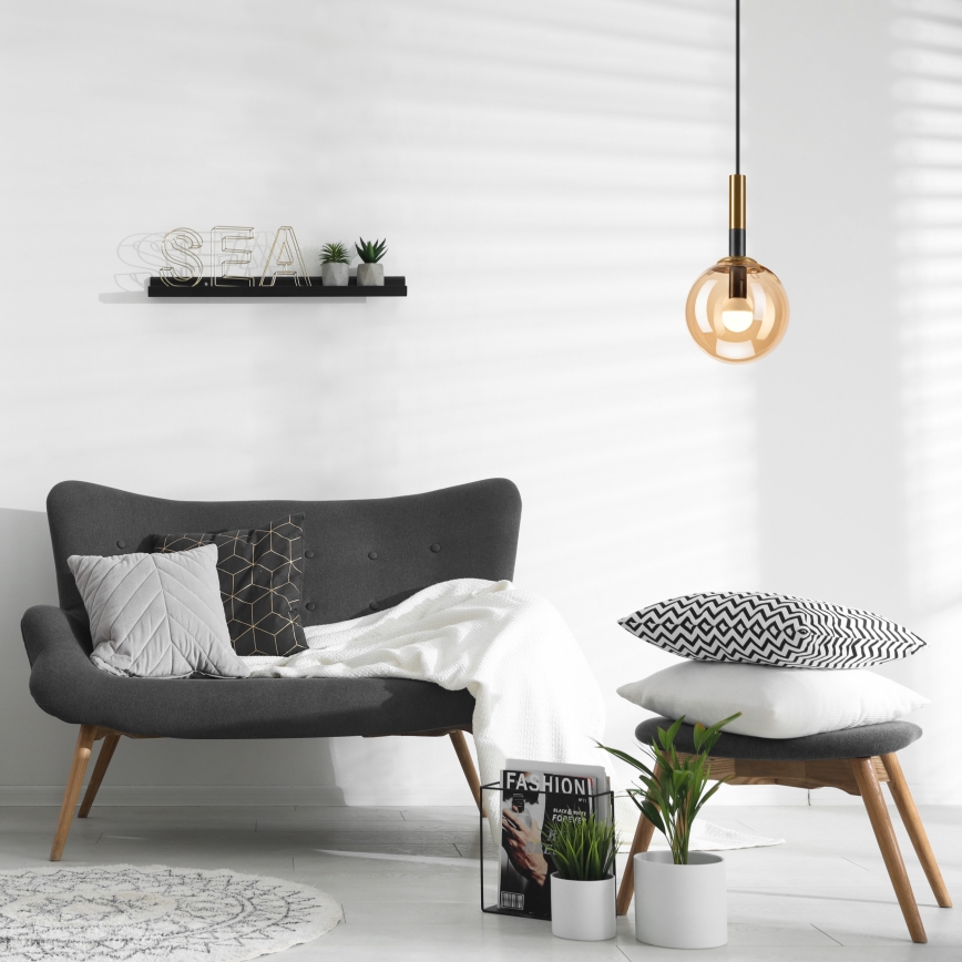 Suspension filaire ROLLO 1xE14/5W/230V doré/fumé beige