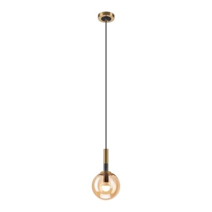 Suspension filaire ROLLO 1xE14/5W/230V doré/fumé beige