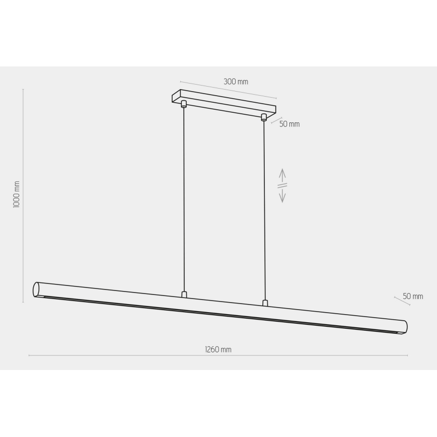 Suspension filaire ROLLO LED/40W/230V bois