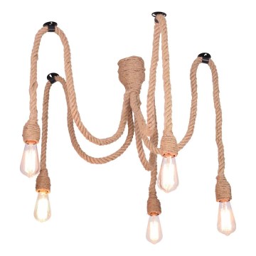 Suspension filaire ROPE CASA 5xE27/12W/230V araignée
