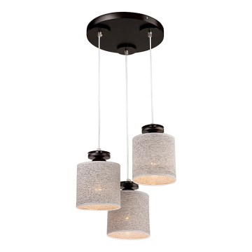 Suspension filaire ROSA 3xE27/60W/230V hêtre