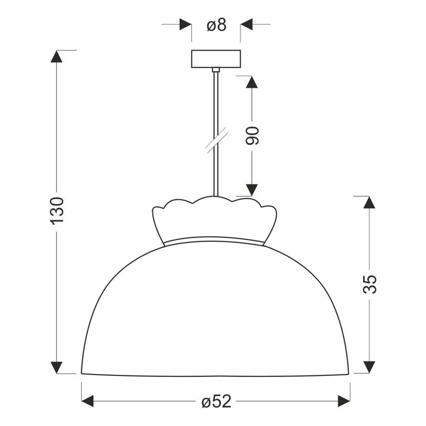 Suspension filaire ROSSINI 1xE27/40W/230V