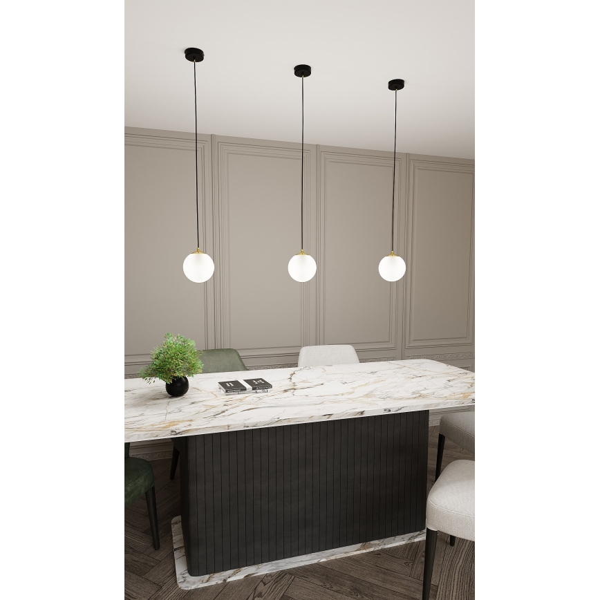 Suspension filaire ROYAL 1xE14/10W/230V d. 14 cm noir