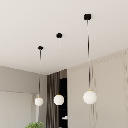 Suspension filaire ROYAL 1xE14/10W/230V d. 14 cm noir