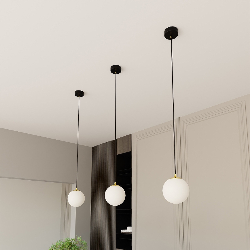 Suspension filaire ROYAL 1xE14/10W/230V d. 14 cm noir