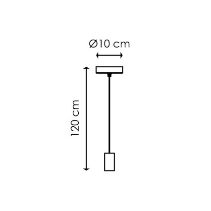 Suspension filaire SAGA 1xE27/40W/230V marbre