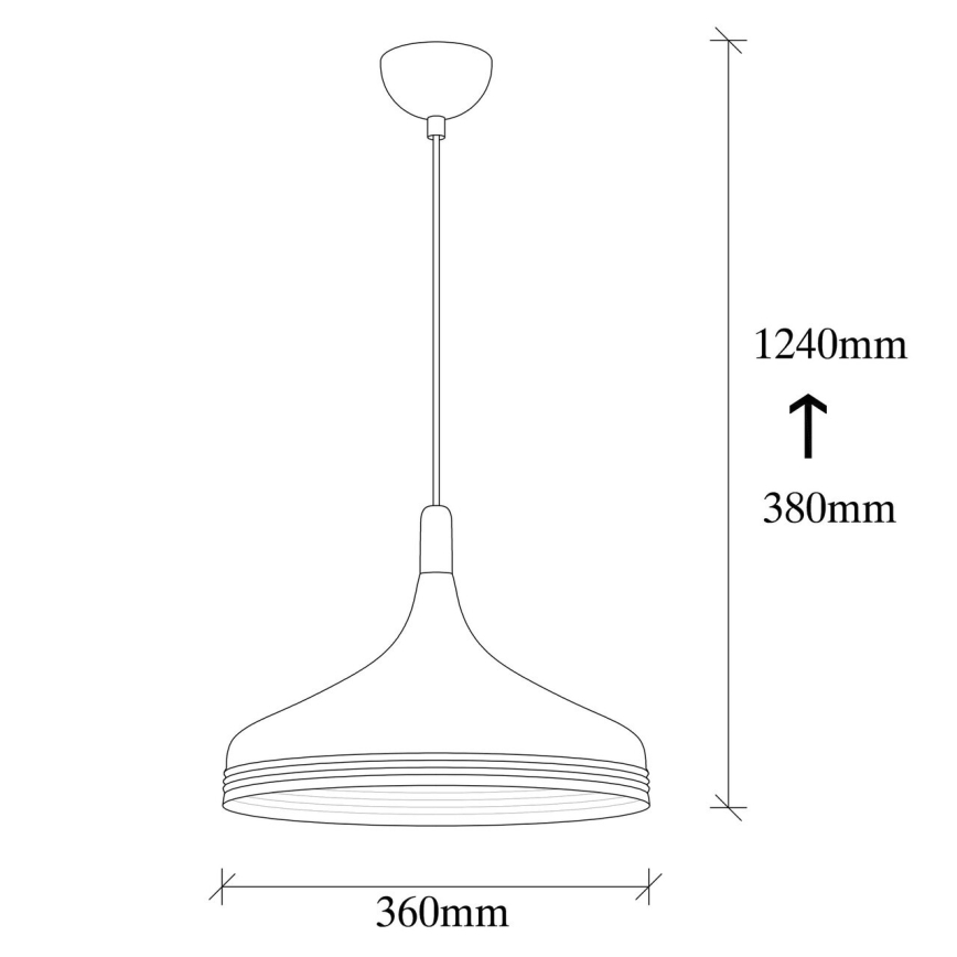 Suspension filaire SAGLAM 1xE27/40W/230V blanche