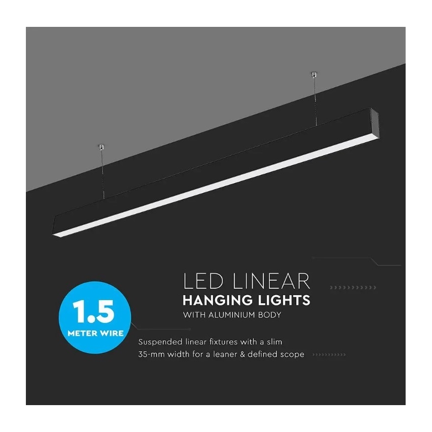 Suspension filaire SAMSUNG CHIP LED/40W/230V 4000K noire
