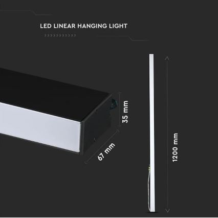 Suspension filaire SAMSUNG CHIP LED/40W/230V 4000K noire