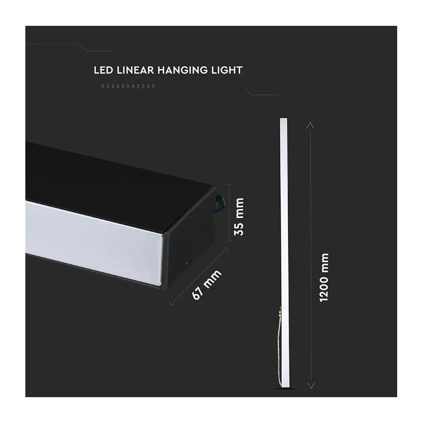 Suspension filaire SAMSUNG CHIP LED/40W/230V 4000K noire