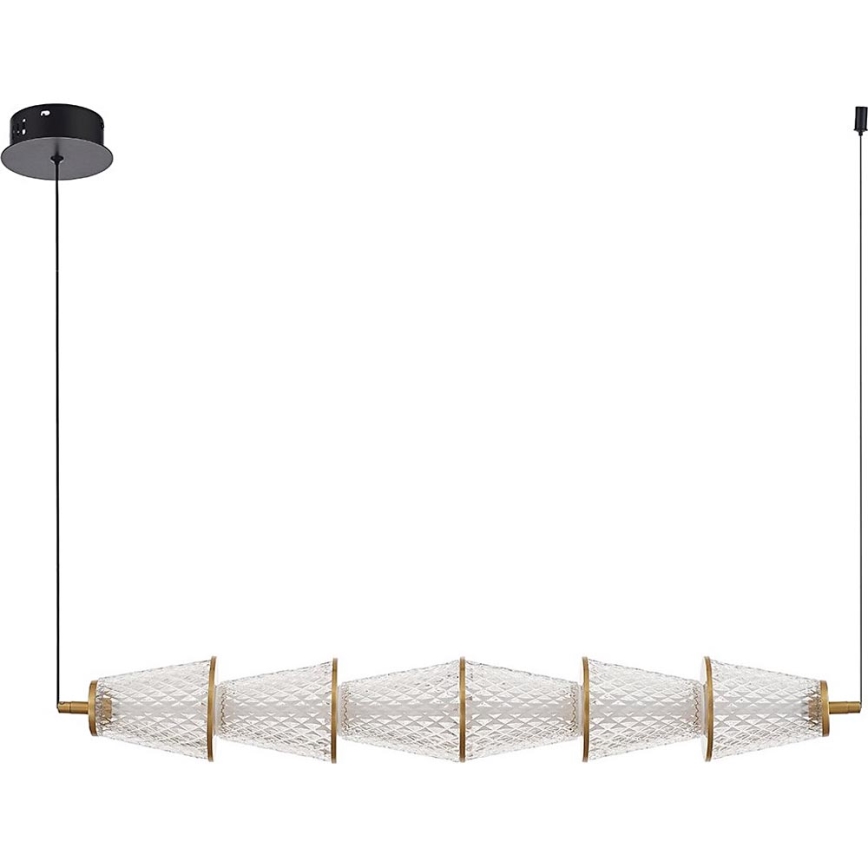 Suspension filaire SANSA LED/11W/230V doré/transparent